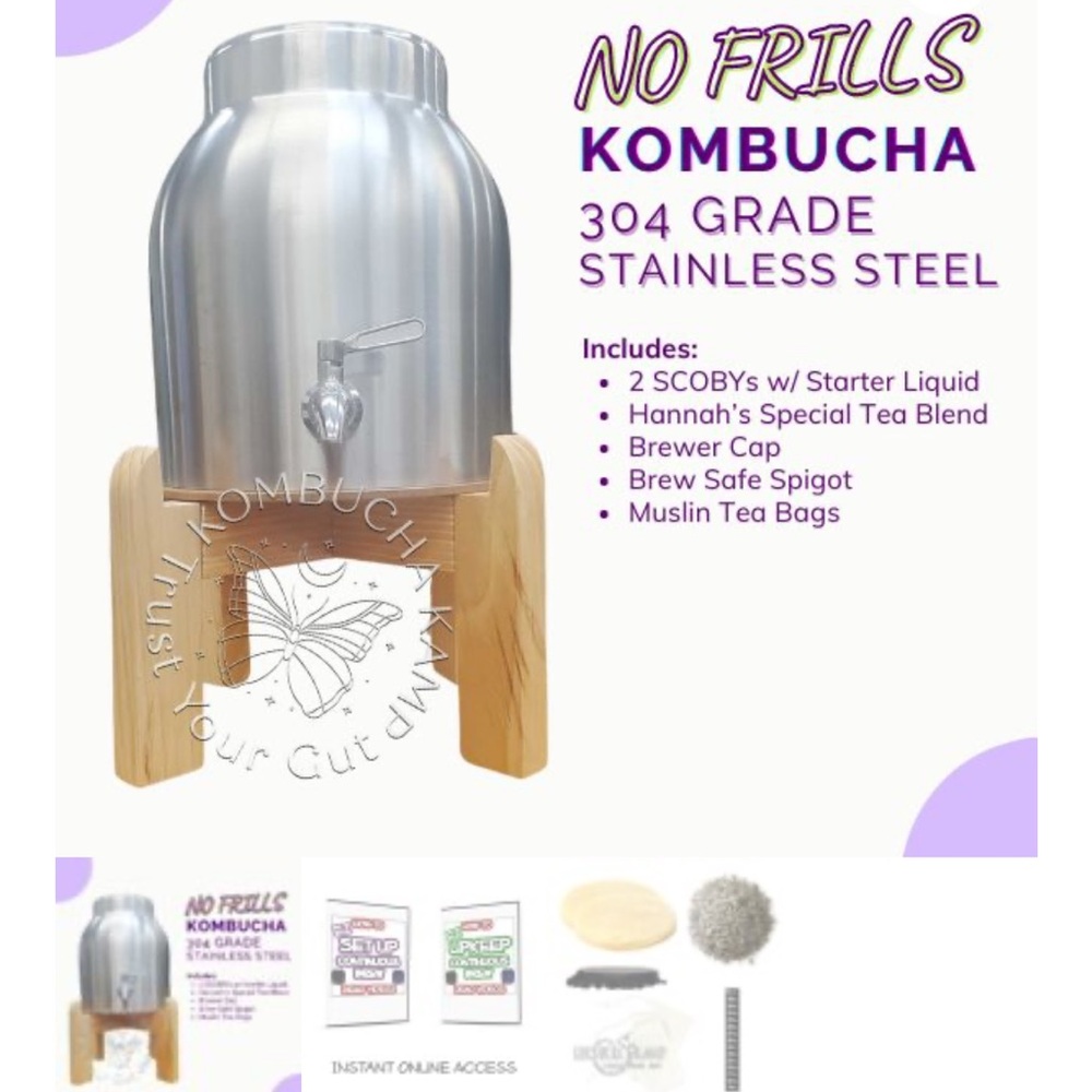 304 Stainless Steel Fermenter - Silver